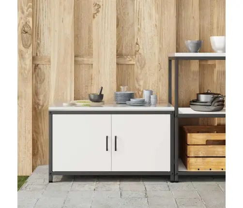 Virtuves Uzglabāšanas Skapis Balta 60 X 50 X 92 Cm Tērauds Vidaxl