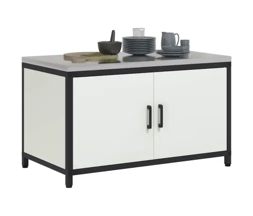 Virtuves Uzglabāšanas Skapis Balta 60 X 50 X 92 Cm Tērauds Vidaxl