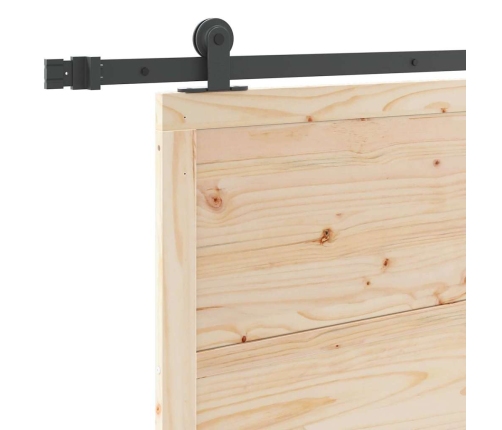 Slīdošās Durvis Brūna 100 X 208 Cm Priedes Masīvkoks Vidaxl
