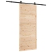 Slīdošās Durvis Brūna 100 X 208 Cm Priedes Masīvkoks Vidaxl