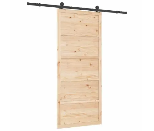 Slīdošās Durvis Brūna 80 X 208 Cm Priedes Masīvkoks Vidaxl