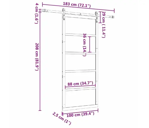 Slankios Durys Ruda 100 X 208 Cm Kietos Pušies Mediena