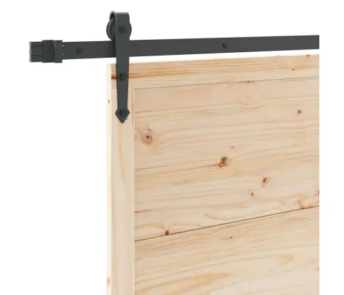 Slīdošās Durvis Brūna 100 X 208 Cm Priedes Masīvkoks Vidaxl