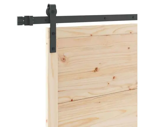 Slīdošās Durvis Brūna 100 X 208 Cm Priedes Masīvkoks Vidaxl