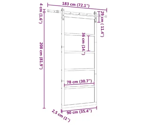 Libisev Uks Pruun 90 X 208 Cm Männipuit
