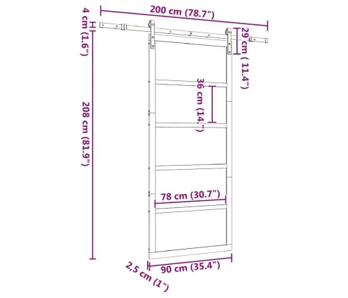 Slankios Durys Ruda 90 X 208 Cm Kietos Pušies Mediena