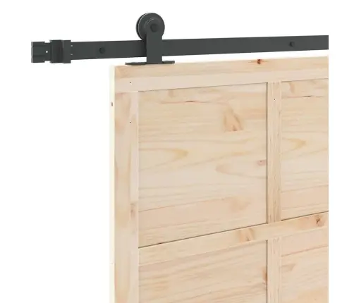 Slīdošās Durvis Brūna 80 X 208 Cm Priedes Masīvkoks Vidaxl