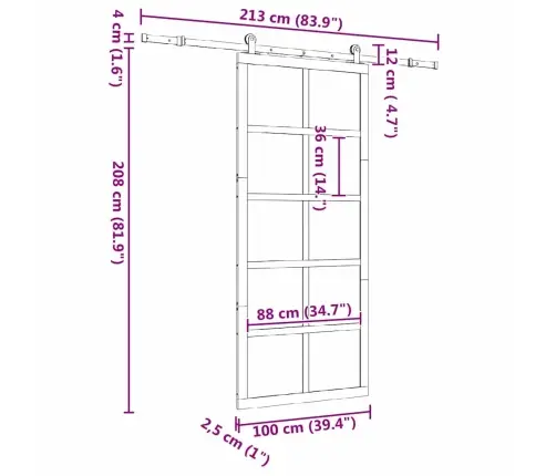 Libisev Uks Pruun 100 X 208 Cm Tahke Mänd