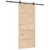 Slīdošās Durvis Brūna 90 X 208 Cm Priedes Masīvkoks Vidaxl