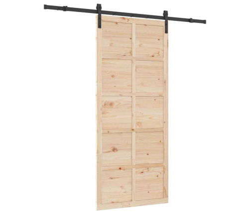 Slīdošās Durvis Brūna 90 X 208 Cm Priedes Masīvkoks Vidaxl