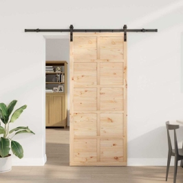 Libisev Uks Pruun 80 X 208 Cm Männipuit