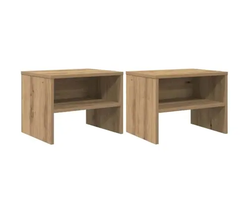 Nakts Skapītis 2 Pcs Amatnieku Ozola 40 X 30 X 30 Cm Vidaxl
