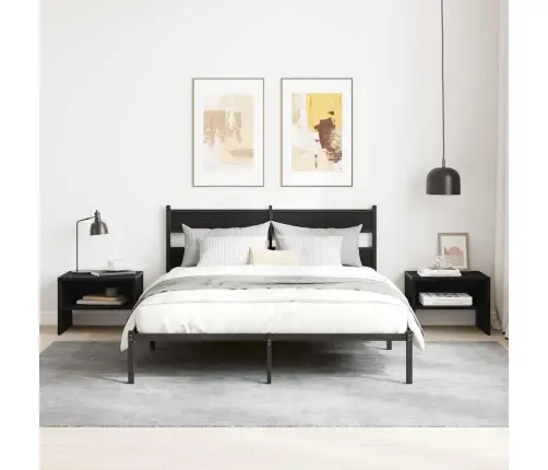 Nakts Skapītis Melns Ozols 40 X 30 X 30 Cm Inženierijas Koks Vidaxl