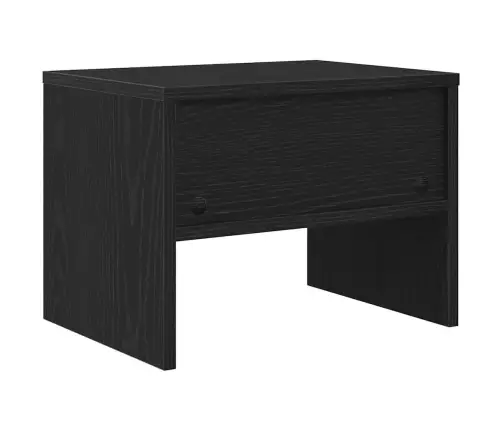 Nakts Skapītis Melns Ozols 40 X 30 X 30 Cm Inženierijas Koks Vidaxl