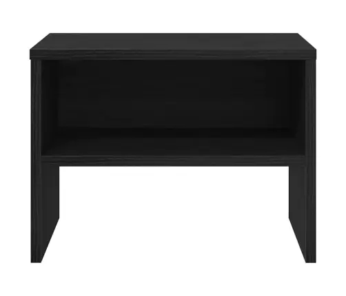 Nakts Skapītis Melns Ozols 40 X 30 X 30 Cm Inženierijas Koks Vidaxl