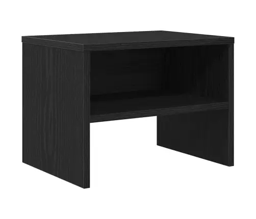 Nakts Skapītis Melns Ozols 40 X 30 X 30 Cm Inženierijas Koks Vidaxl