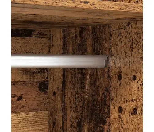 Skapis Ar Plauktu Vecs Koks 50 X 50 X 200 Cm Inženierijas Koks Vidaxl