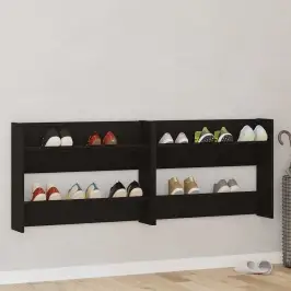 Batu Skrynia Su Lentyna 2 Pcs Juodas Ąžuolas 85 X 18 X 90 Cm