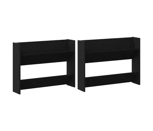 Batu Skrynia Su Lentyna 2 Pcs Juodas Ąžuolas 85 X 18 X 90 Cm