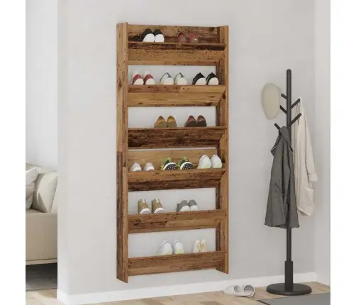 Sienas Apavu Skapji Ar Plauktu Cits 2 Pcs Veca Koka 60 X 18 X 60 Cm Vidaxl