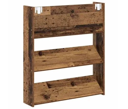 Sienas Apavu Skapji Ar Plauktu Cits 2 Pcs Veca Koka 60 X 18 X 60 Cm Vidaxl