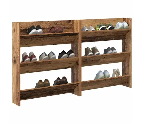 Sienas Apavu Skapji Ar Plauktu Cits 2 Pcs Veca Koka 60 X 18 X 60 Cm Vidaxl