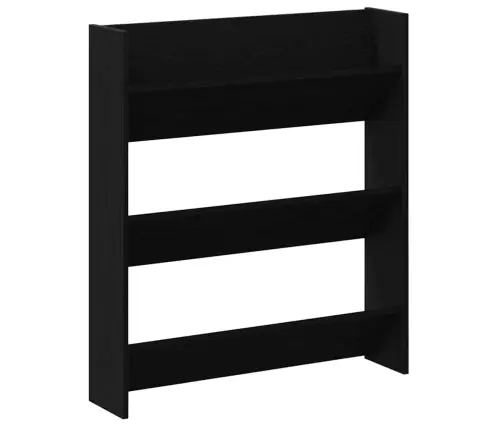 Sienas Apavu Skapji 2 Pcs Melns Ozols 60 X 18 X 60 Cm Vidaxl