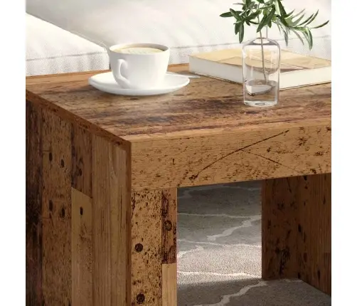 Kafijas Galdiņš Veca Koka 50 X 50 X 35 Cm Inženierijas Koks Vidaxl