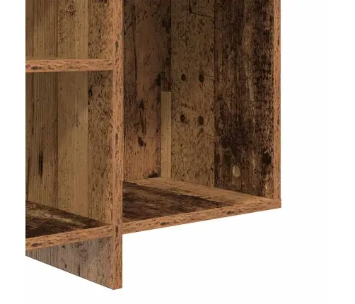 Puse Ar Plauktu Vecs Koks 120 X 30 X 75 Cm Inženierijas Koks Vidaxl