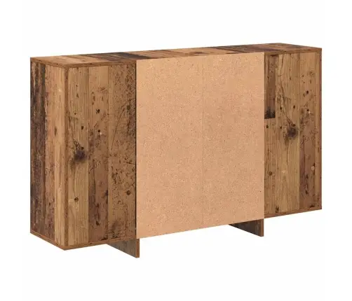 Puse Ar Plauktu Vecs Koks 120 X 30 X 75 Cm Inženierijas Koks Vidaxl