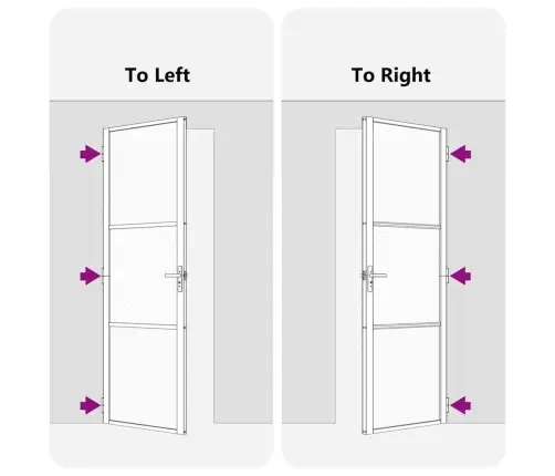 Vidaus Durys Juoda 93 X 201.5 Cm Grūdintas Stiklas Ir Aliuminis