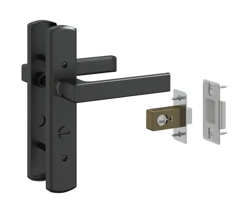 Vidaus Durys Juoda 83 X 201.5 Cm Grūdintas Stiklas Ir Aliuminis