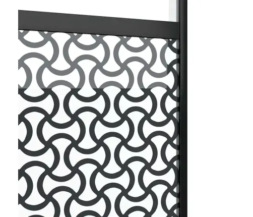 Klaasuks Jõhvisaega Töödeldud Must 90 X 2 X 205 Cm Alumiinium