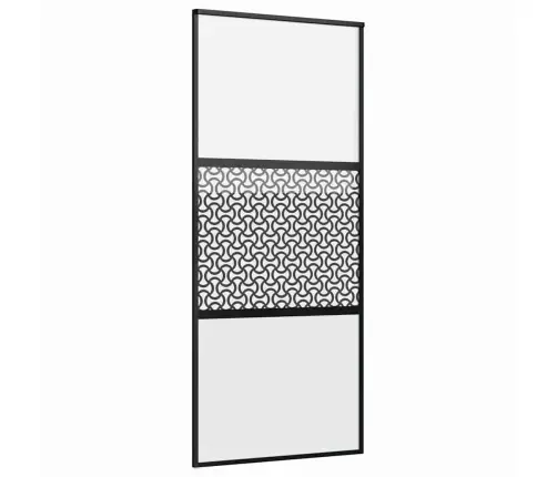 Stiklinės Durys „Fretwork“ Juoda 90 X 2 X 205 Cm Aliuminis