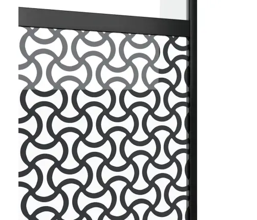 Klaasuks Jõhvisaega Töödeldud Must 90 X 2 X 205 Cm Alumiinium