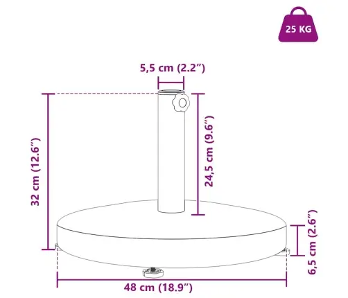 Āra Lietussarga Statīvi Tumša Koka 48 X 48 X 32 Cm Vidaxl