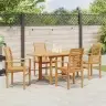 5 Daļu Dārza Ēdamgalds No Cietkoksnes Teak Vidaxl