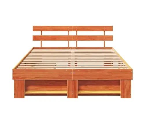 Voodi Raam Peaga Sahtliga Vahapruun 150 X 200 Cm Tahke Mänd