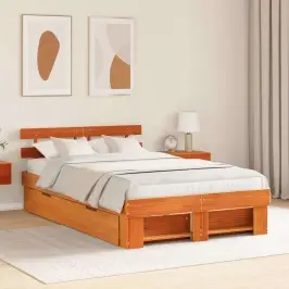 Gultas Rāmis Ar Atvilktni Brūna 135 X 190 Cm Priedes Masīvkoks Vidaxl Gultas Rāmis Ar Atvilktni Brūna 135 X 190 Cm Priedes Masīvkoks Vidaxl