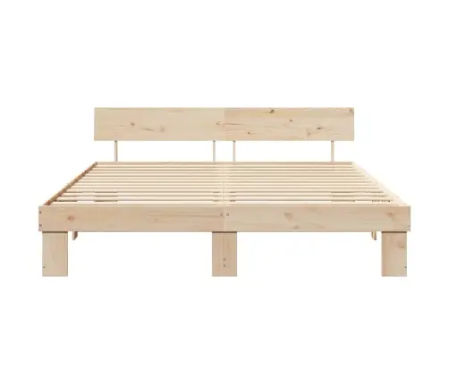 Gultas Rāmis Brūna 200 X 200 Cm Masīvkoka Priede Vidaxl