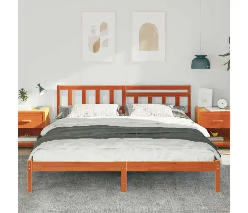 Voodi Raam Peaga Vahapruun 200 X 200 Cm Tahke Mänd