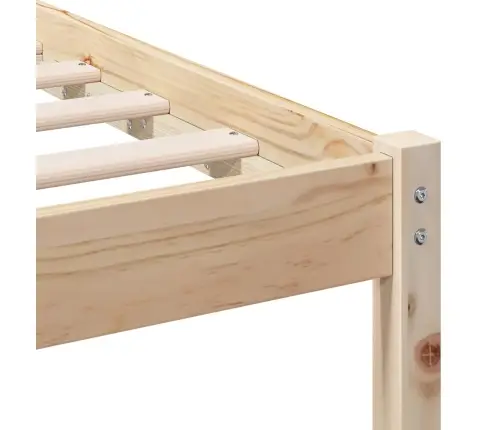 Gultas Rāmis Brūna 180 X 200 Cm Masīvkoka Priede Vidaxl