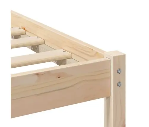 Gultas Rāmis Brūna 120 X 200 Cm Masīvkoka Priede Vidaxl