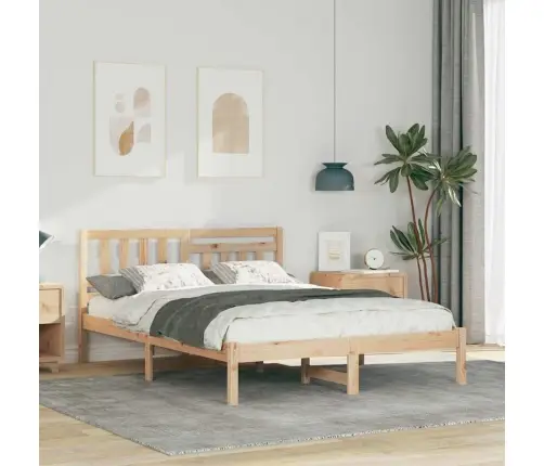 Lovos Rėmas Ruda 120 X 190 Cm Kietos Pušies Mediena