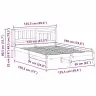 Gultas Rāmis Vaska Brūna 120 X 190 Cm Masīvkoka Priede Vidaxl