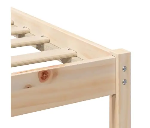 Gultas Rāmis Ar Galvas Klāju Brūna 80 X 200 Cm Masīvkoka Priede Vidaxl