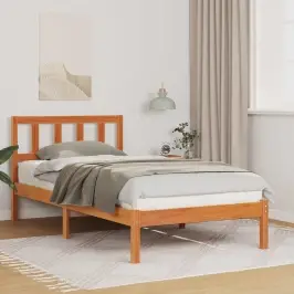 Gultas Rāmis Vaks Brūns 100 X 200 Cm Ciets Priedes Koks Vidaxl Gultas Rāmis Vaks Brūns 100 X 200 Cm Ciets Priedes Koks Vidaxl