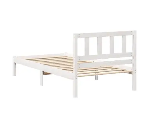 Lovos Rėmas Balta 90 X 190 Cm Kietos Pušies Mediena