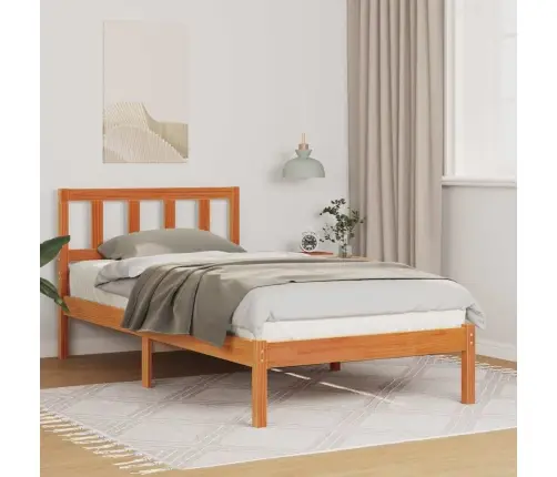 Lovos Rėmas Vaško Ruda 90 X 190 Cm Kietos Pušies Mediena