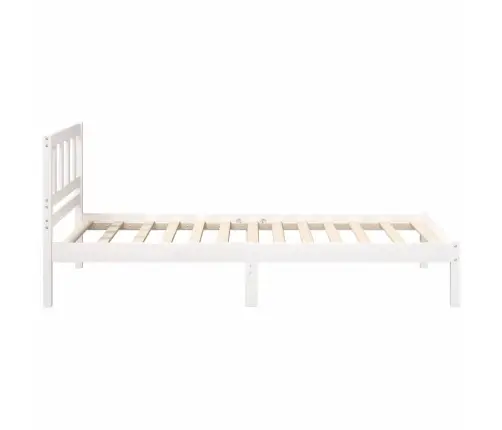 Voodi Raam Peaga Valge 75 X 190 Cm Tahke Mänd